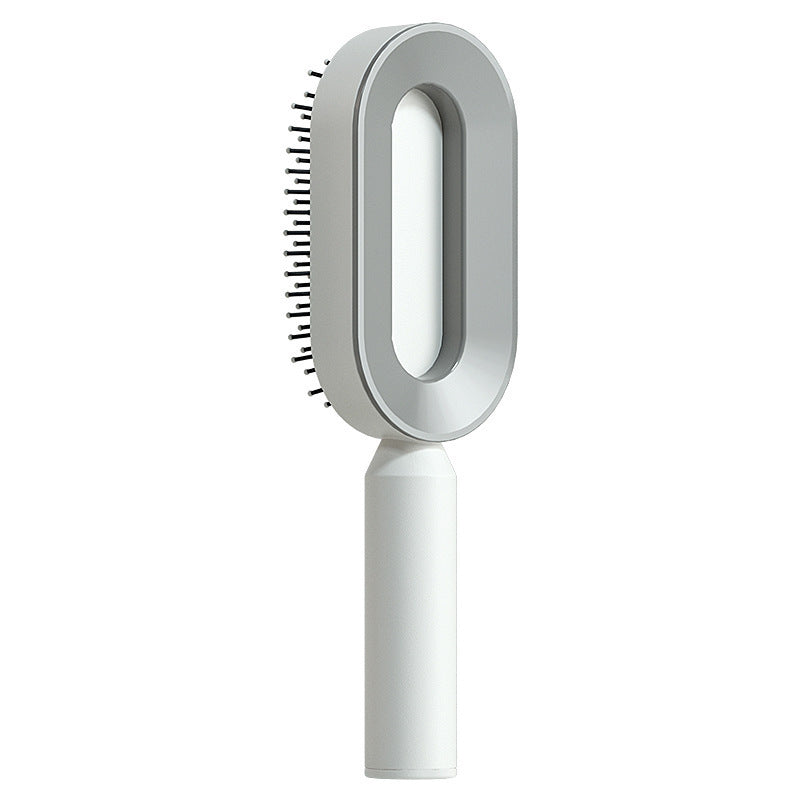 Self-Cleaning Hair Brush for Women | One-Key Cleaning, Anti-Static Scalp Massage Comb for Hair Loss