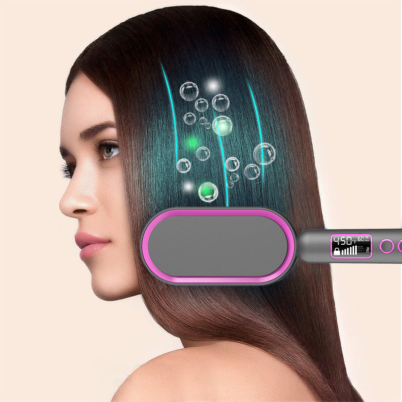 2-in-1 Hot Air Brush & Straightener Roller | Blow Dry and Style Simultaneously