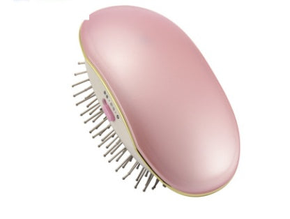 Portable Negative Ion Hair Straightener Comb – Anti-Static Vibration Massage Straightening Brush for Frizz-Free, Sleek Hair – Battery-Powered Hair Styling Tool