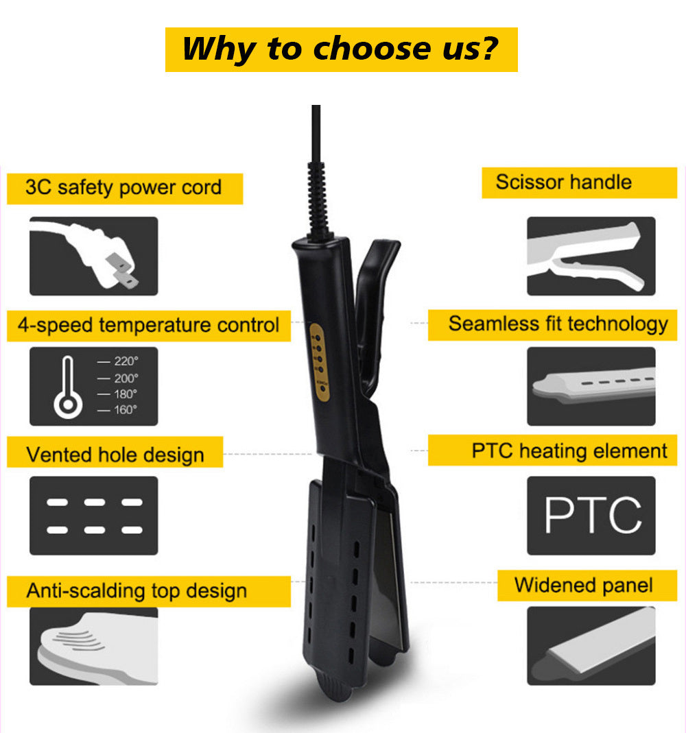 U.S. Standard Steam Hair Straightener – Non-Damaging Hair Styling Iron with Moisturizing Steam Technology