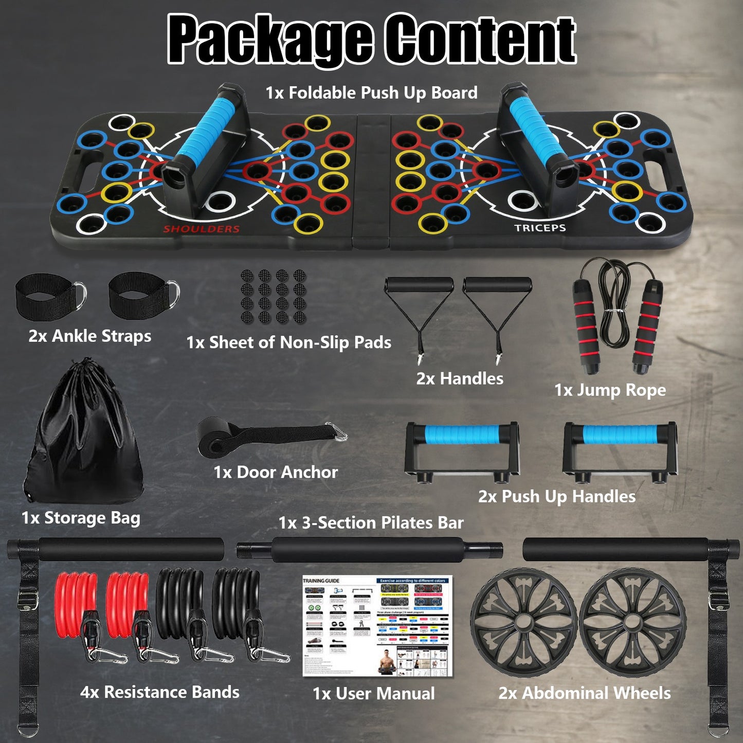 Multifunctional Push-Up Board Home Gym Set