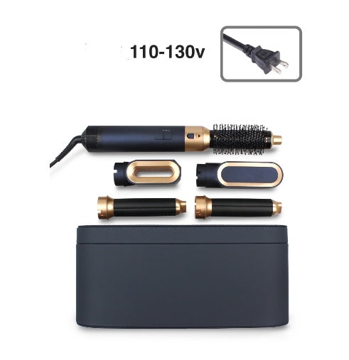 5-in-1 Hair Dryer & Styler Set – Multi-Functional Hot Air Brush with Curling Iron, Straightener & Volumizer