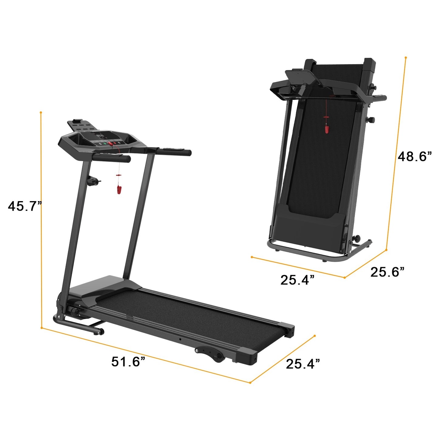 Motorized Home Treadmill – Compact Electric Treadmill for Walking, Running & Cardio Workouts