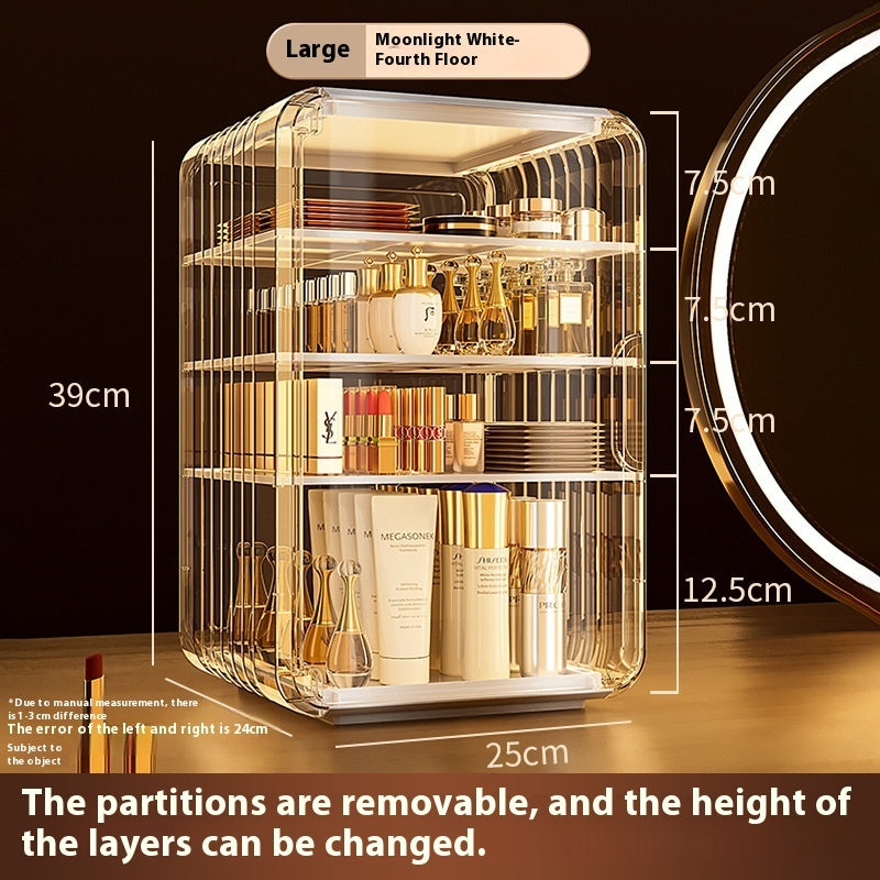 Portable Desktop Skin Care & Cosmetic Organizer – Storage Box for Beauty Products