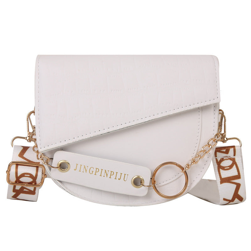 Retro Stone Pattern Underarm Saddle Bag – Trendy Vintage Style Women's Shoulder Bag