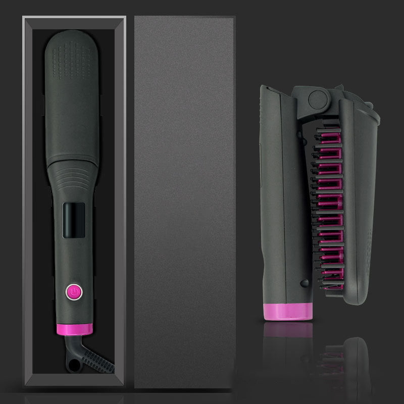 Portable Negative Ion Hair Straightener – Wet & Dry Use, Curl & Straighten, Fast Styling for All Hair Types