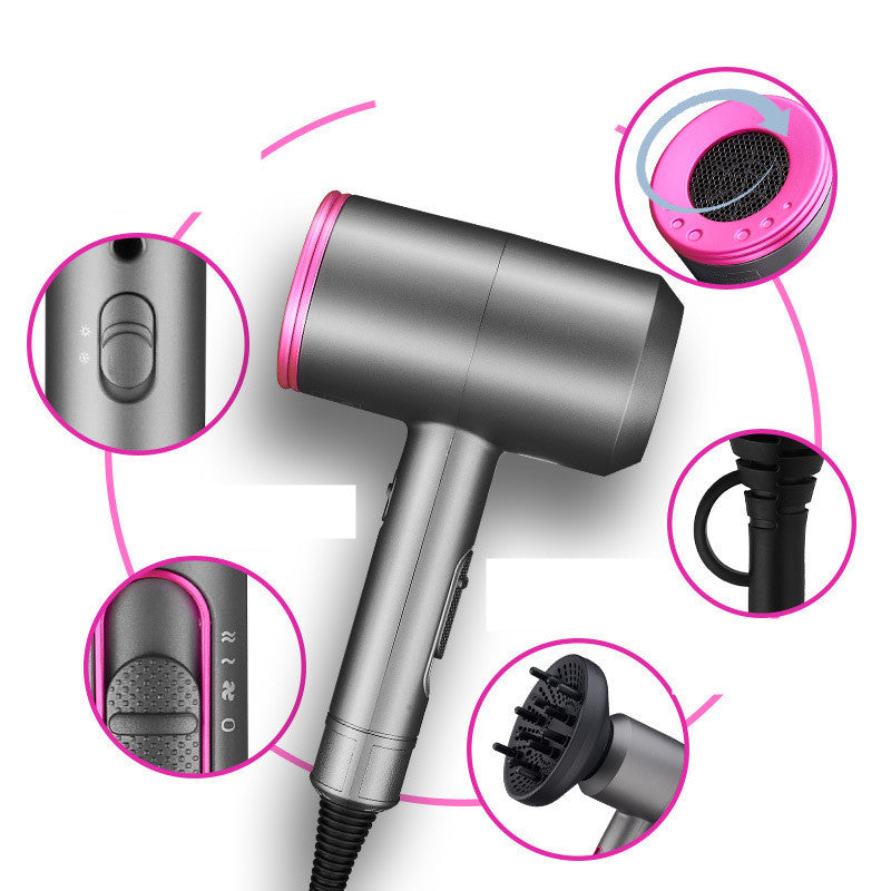 1400W Professional Hair Dryer – Dual Voltage 110V220V Fast Drying Hot Air Styler with 3 Heat & 2 Speed Settings