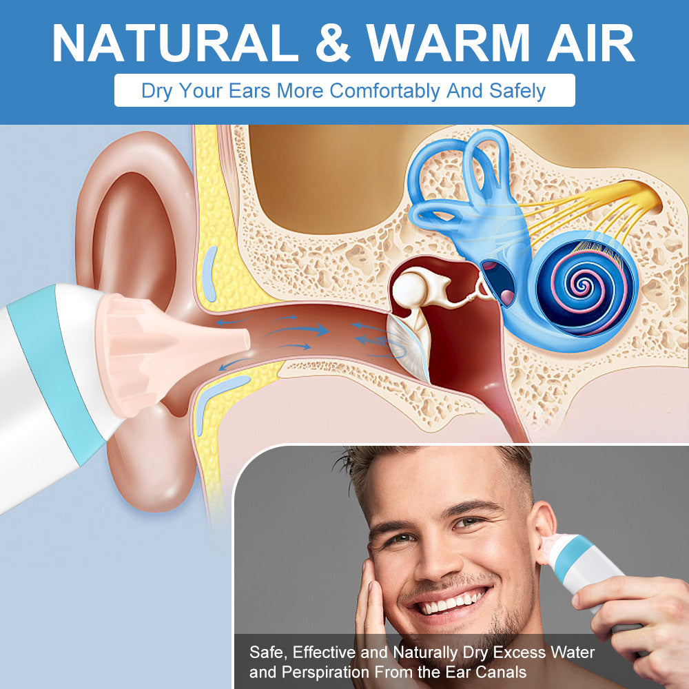 Portable Electric Ear Dryer for Quick and Safe Ear Drying After Swimming & Bathing