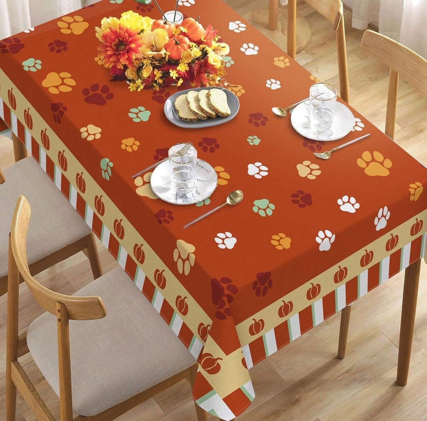 Halloween Coffee Table Square Round Table Waterproof Flower Stand Table Cloth