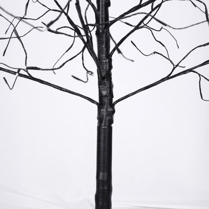 3 Pac Halloween Spooky Tree With Purple Lights, 4FT 5FT And 6FT, Lighted Black Tree For Halloween Decoration
