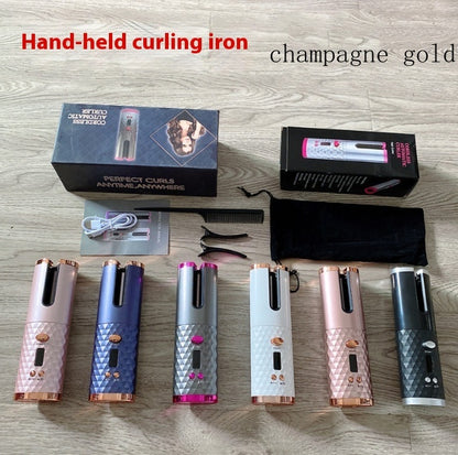Wireless Hair Curler – USB Charging, Portable Auto Rotating Curling Iron for Effortless Styling