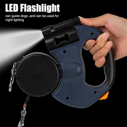 Retractable Dual Dog Leash with LED Lights