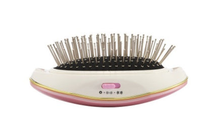 Portable Negative Ion Hair Straightener Comb – Anti-Static Vibration Massage Straightening Brush for Frizz-Free, Sleek Hair – Battery-Powered Hair Styling Tool