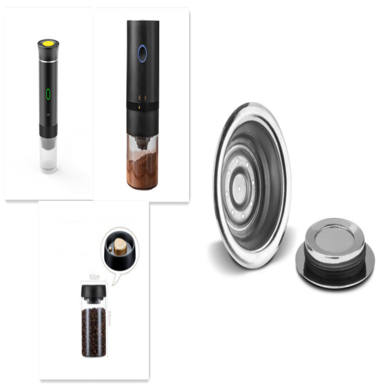 Portable 3-in-1 Coffee Maker with Electric Grinder