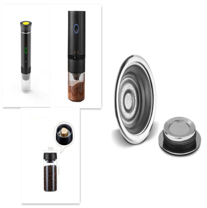 Portable 3-in-1 Coffee Maker with Electric Grinder