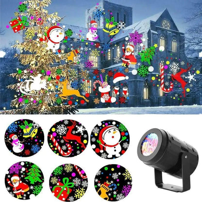 Rotating Snowflake Christmas Projector Light – LED Outdoor Holiday & Garden Decor