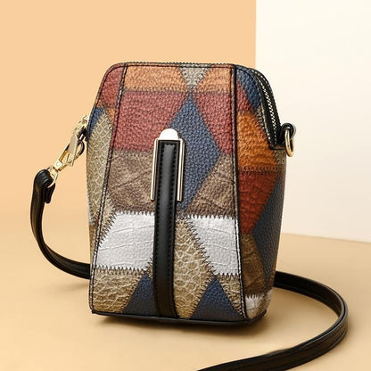 Soft Leather Shoulder Bag for Women – Stylish Handbag with Stitching Design