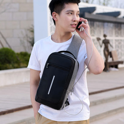 Anti-Theft USB Charging Chest Bag – Secure & Stylish Travel Companion