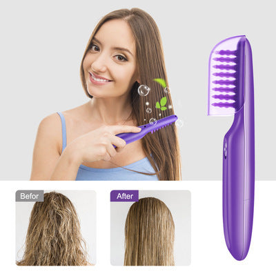 Electric Detangling Hair Brush with Scalp Massage – Ionic Hair Straightener & Anti-Frizz Brush for Effortless Hair Care