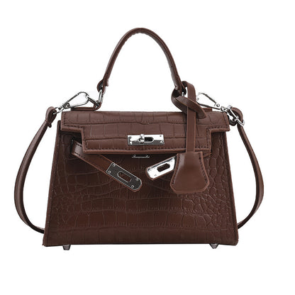 Trendy French Niche Women’s Handbag with Stone Pattern – Chic & Stylish Accessory