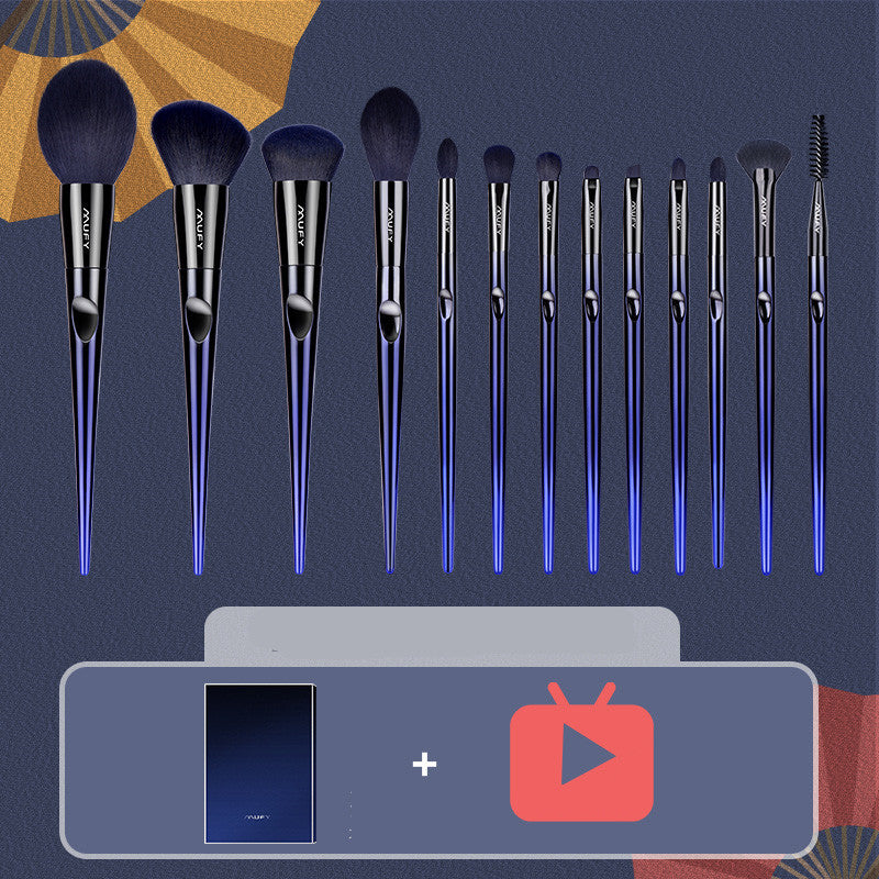 Professional 12-Piece Makeup Brush Set – Full Face & Eye Shadow Brushes | Soft, High-Quality Bristles for Flawless Application