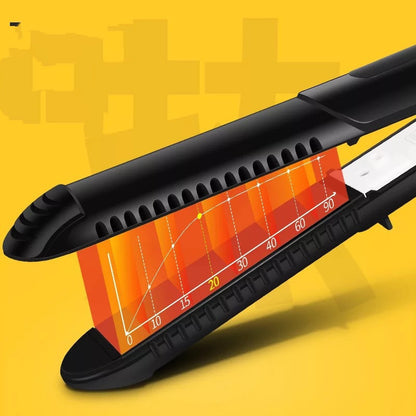 2-in-1 Hair Straightener & Curling Iron – Mini Dual-Purpose Hair Styling Tool for Straightening and Curling