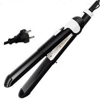 2-in-1 Hair Straightener & Curling Iron – Mini Dual-Purpose Hair Styling Tool for Straightening and Curling