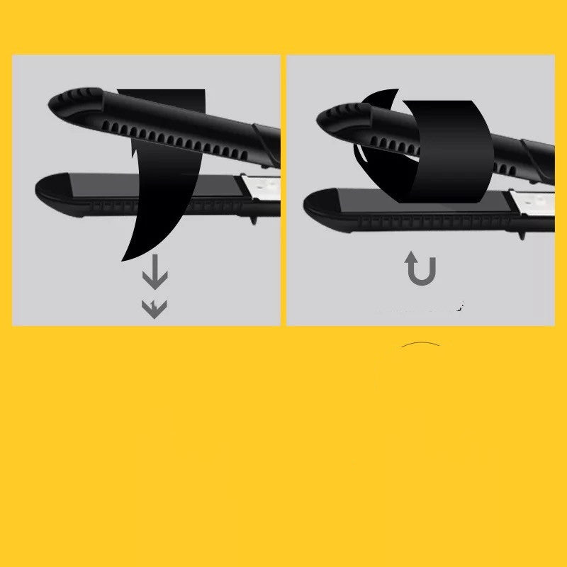 2-in-1 Hair Straightener & Curling Iron – Mini Dual-Purpose Hair Styling Tool for Straightening and Curling