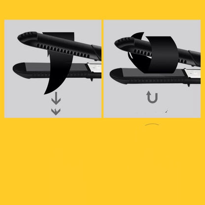 2-in-1 Hair Straightener & Curling Iron – Mini Dual-Purpose Hair Styling Tool for Straightening and Curling