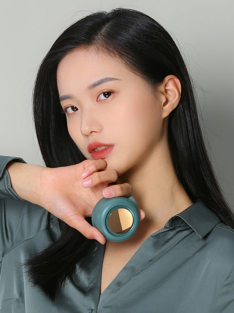 Mini Clip Fan | Hanging Waist & Neck Fan for Girls | USB Rechargeable, 3 Speeds, Leafless Design