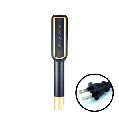 Professional Ceramic Hair Straightener with Electronic Thermostat – Black Electric Flat Iron for Smooth & Sleek Hair, American Standard