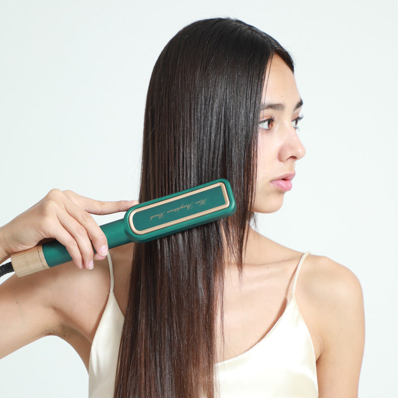 Professional Ceramic Hair Straightener with Electronic Thermostat – Black Electric Flat Iron for Smooth & Sleek Hair, American Standard