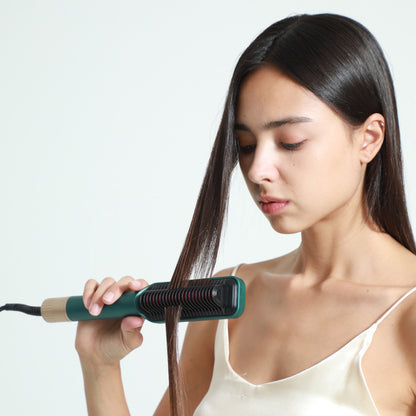 Professional Ceramic Hair Straightener with Electronic Thermostat – Black Electric Flat Iron for Smooth & Sleek Hair, American Standard