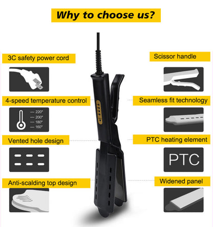 U.S. Standard Steam Hair Straightener – Non-Damaging Hair Styling Iron with Moisturizing Steam Technology