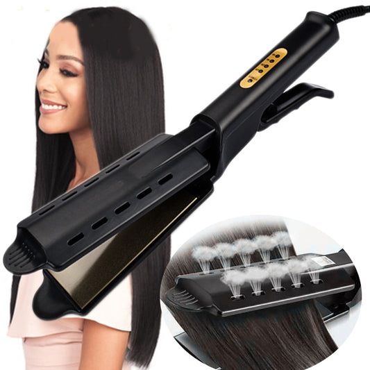 U.S. Standard Steam Hair Straightener – Non-Damaging Hair Styling Iron with Moisturizing Steam Technology