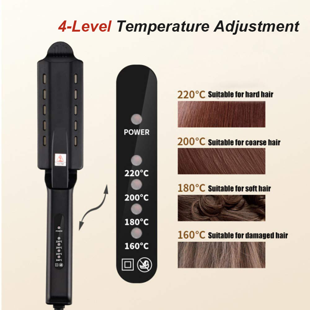 U.S. Standard Steam Hair Straightener – Non-Damaging Hair Styling Iron with Moisturizing Steam Technology