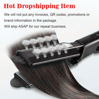 U.S. Standard Steam Hair Straightener – Non-Damaging Hair Styling Iron with Moisturizing Steam Technology