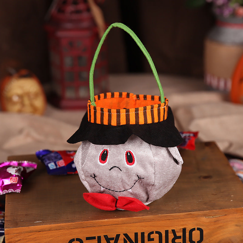 Cute Halloween Candy Bag for Kids – Pumpkin Pattern Trick-or-Treat Tote | Gift Basket & Cosplay Prop