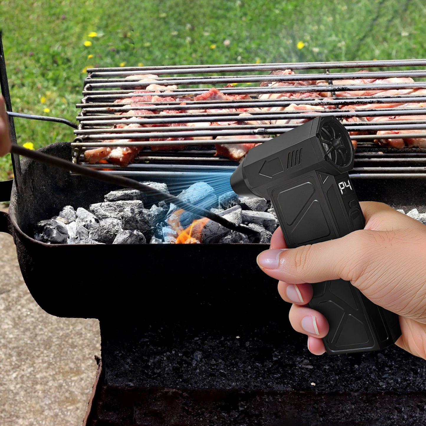 1-Pack LED Compressed Air Duster – High-Speed Cordless Vacuum Cleaner for Keyboard, PC, Home & Car, 160,000 RPM with 4 Adjustable Speeds