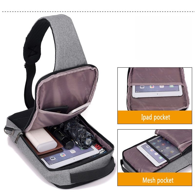 Anti-Theft USB Charging Chest Bag – Secure & Stylish Travel Companion