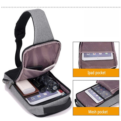 Anti-Theft USB Charging Chest Bag – Secure & Stylish Travel Companion