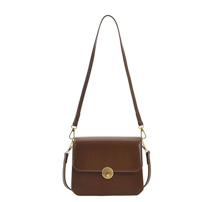 Women's Solid Color Stone Crack Pattern PU Handbag – Stylish Personality Shoulder Bag