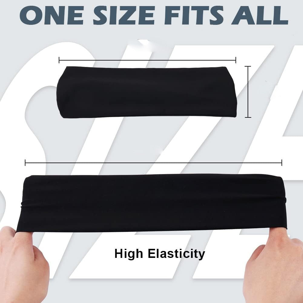 5-Pack Beister Sports Headbands – Moisture-Wicking, Non-Slip Elastic Sweatbands for Men & Women, Perfect for Running, Yoga, Cycling & Basketball