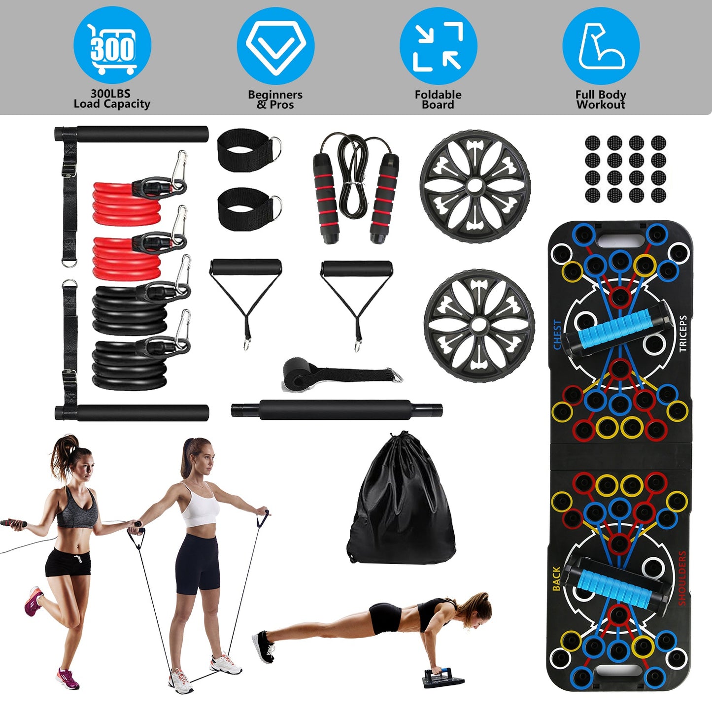 Multifunctional Push-Up Board Home Gym Set