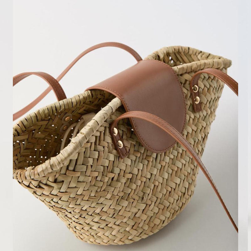 Trendy Rattan Weave Handbag – Fashionable & All-Matching Boho Style for Women