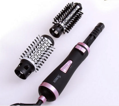 2-in-1 Professional Hair Dryer Brush & Curler – Rotating Hot Air Styling Tool