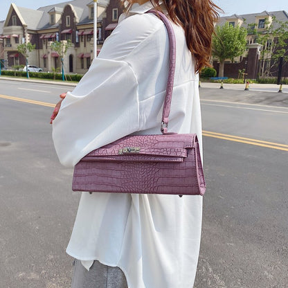 Retro Stone Pattern Women’s Underarm Shoulder Bag – Vintage Chic Accessory