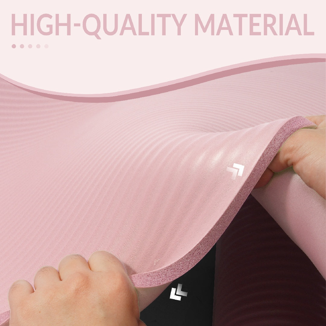 Ultra-Thick 1-2 Inch High-Density Yoga Mat with Carry Straps – Self Pickup Only, Suitable for All Yoga Styles