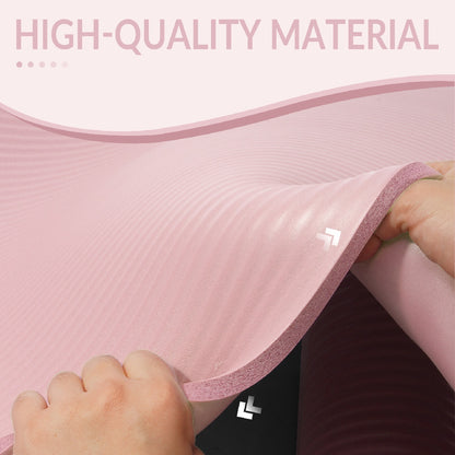 Ultra-Thick 1-2 Inch High-Density Yoga Mat with Carry Straps – Self Pickup Only, Suitable for All Yoga Styles
