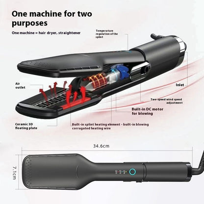 2-in-1 Hair Dryer & Straightener – Wet & Dry Dual-Use Electric Styling Tool